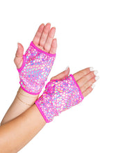 Load image into Gallery viewer, Holographic Colorful Fingerless Gloves