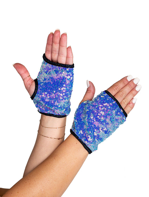 Sequin Fingerless Gloves - Multiple Colors