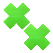 Load image into Gallery viewer, neon green cross x pasties
