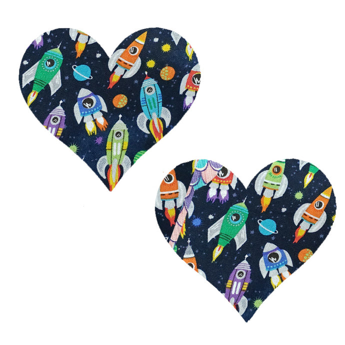 GO Rocket Ships Massive Heart Pasties - XL