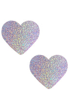 Load image into Gallery viewer, Heart Pasties in Lavender Hologram