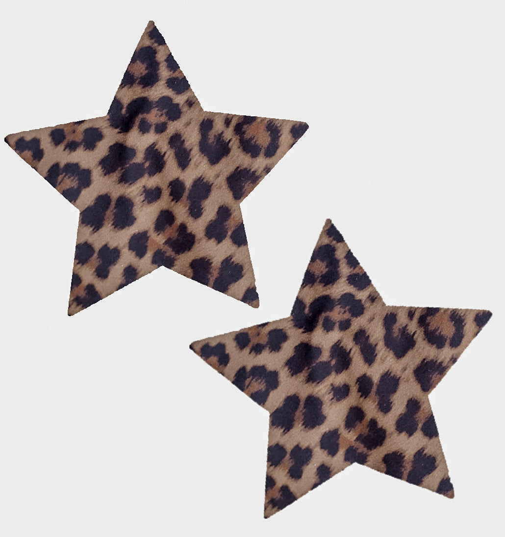 Star Pasties that are Cheetah Print