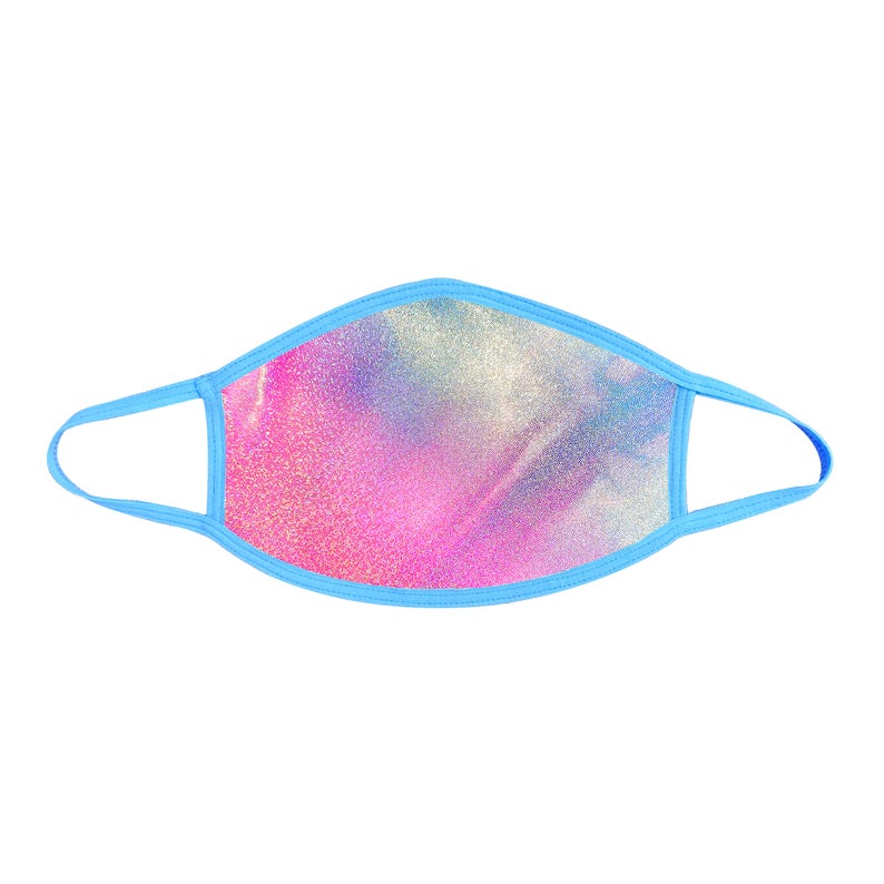 Tinky's Revenge Blue Pink Holographic Pastel Face Mask By Neva Nude