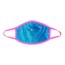 Load image into Gallery viewer, Oil Slick Neon Blacklight UV Pink Holographic Face Mask

By Neva Nude