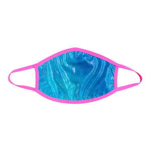 Oil Slick Neon Blacklight UV Pink Holographic Face Mask

By Neva Nude