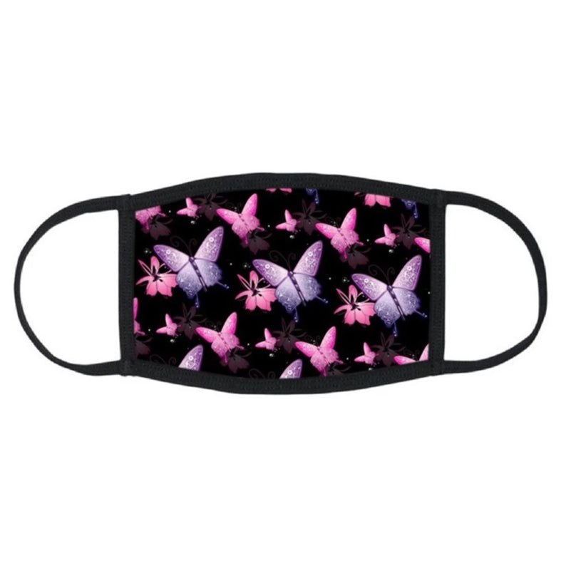 Wisdom Butterflies Fabric Mask with Filter Pockets & Filters