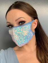 Load image into Gallery viewer, Pretty Little Sequins Face Mask - Rave Mask Style