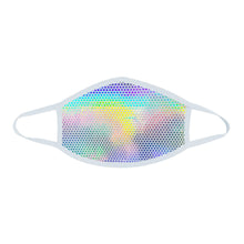 Load image into Gallery viewer, Fairy Dreams White/ Silver Holographic Face Mask