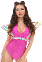 Load image into Gallery viewer, Silver Holo Body Harness w/Wings